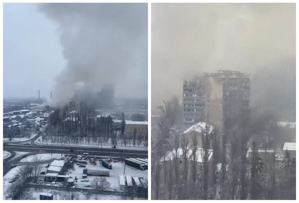 Частину Києва затягло димом: що сталося у Святошинському районі (відео)