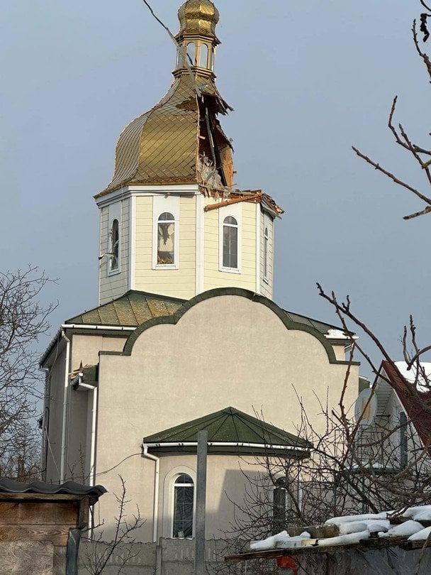 На Київщині унаслідок російської атаки пошкоджено церкву