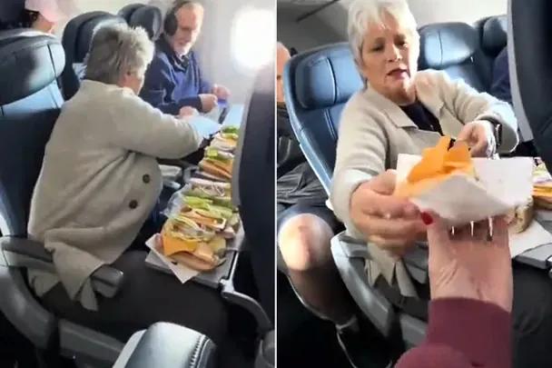 Пасажири були шоковані: жінка приготувала обід для родини просто в літаку (відео)