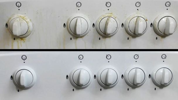 Як за 2-3 хвилини очистити ручки газової чи електричної плити без надмірних зусиль і знімання