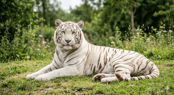 Врятований з-під обстрілів білий тигр Алекс нарешті прибув до Британії