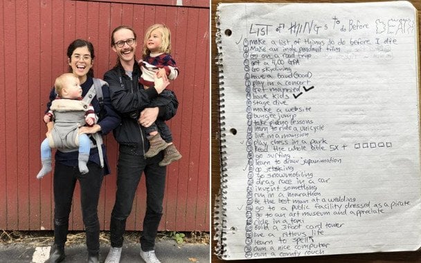 Вдова знайшла список мрій покійного чоловіка та перетворила його на сімейну традицію — фото