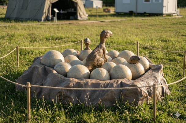 Вчені створили гніздо динозавра в натуральну величину: результати експерименту вражають