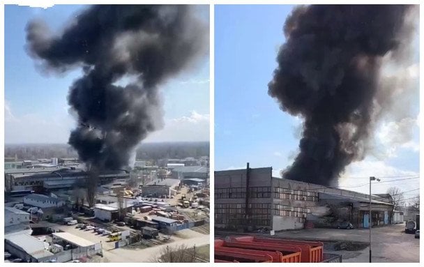 У Києві спалахнула сильна пожежа: стовп чорного диму видно з різних районів (фото, відео)