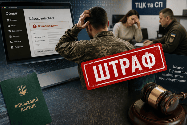 Штраф 170 тисяч для ТЦК за помилки в обліку: в законопроєкті знайшли низку вад