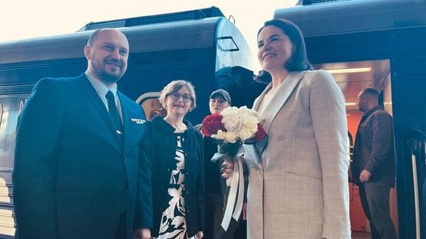 До Києва вперше прибула лідерка білоруської опозиції Тихановська