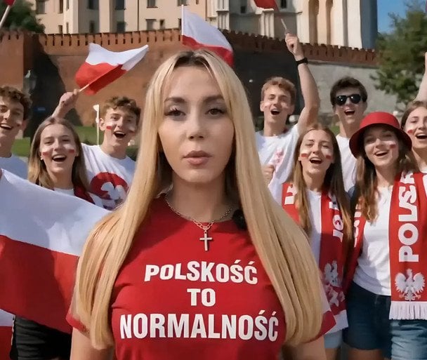 Скандал у Польщі: кандидатка в мери Кракова демонстративно викинула прапор України Скандал у Польщі: кандидатка в мери Кракова демонстративно викинула прапор України