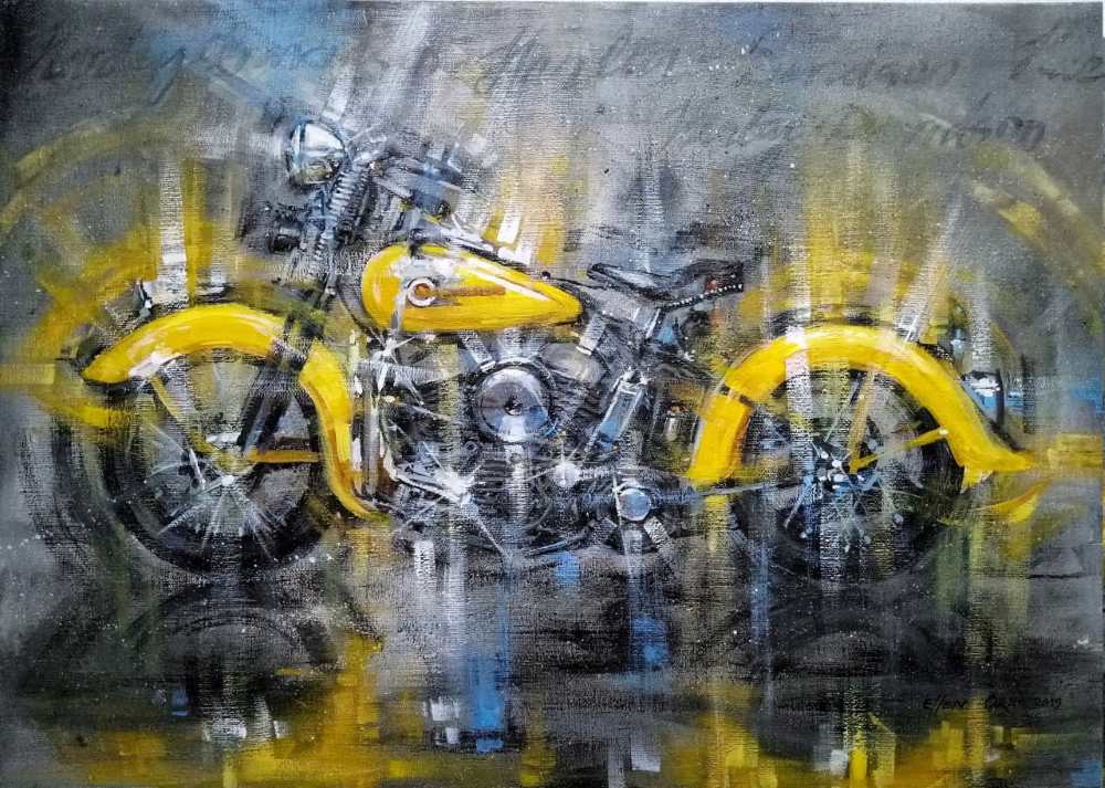 «HARLEY та блиск металу»: у столичному арт-кафе «Золоті ворота» представили нову виставку Ellen ORRO