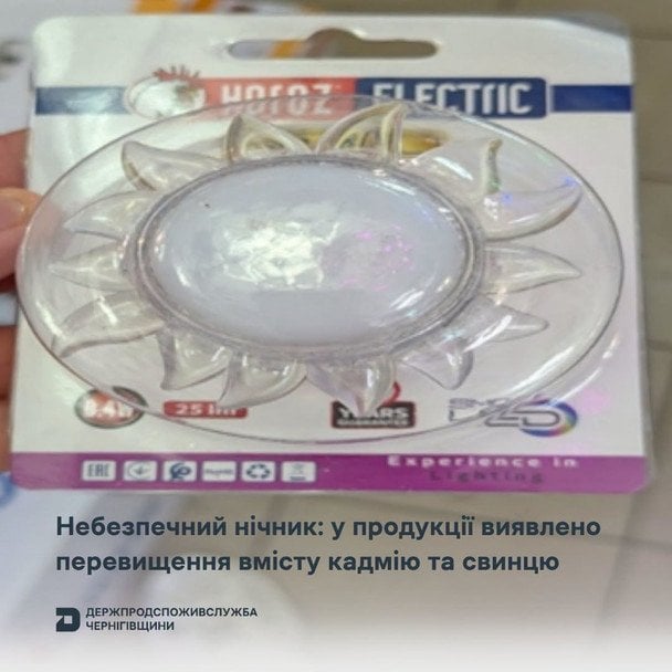 До України завезли небезпечні нічники для дітей: вміст свинцю перевищує норму у 867 разів До України завезли небезпечні нічники для дітей: вміст свинцю перевищує норму у 867 разів